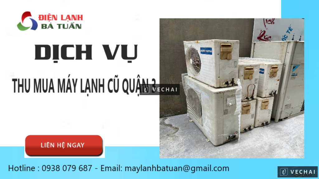 Thanh lý máy lạnh cũ giá cao quận 3 liên hệ 0938079687