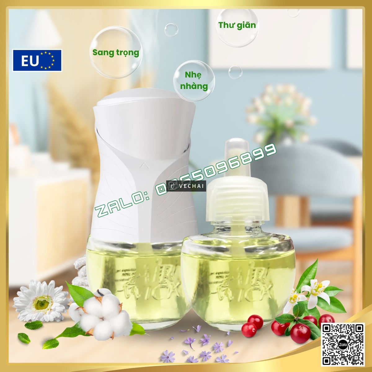 LỌ TINH DẦU THIÊN NHIÊN AIR WICK 19ML, THƠM PHÒNG, HỖ TRỢ KHỬ MÙI, NHẬP KHẨU CHÍNH HÃNG