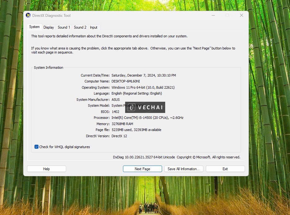 Thanh Lý Case I5 14500/32GB/RTX3060/SSD1TB cho a em Chiến Game làm đồ họa BH 5.2027 – CPU:  Core i5-