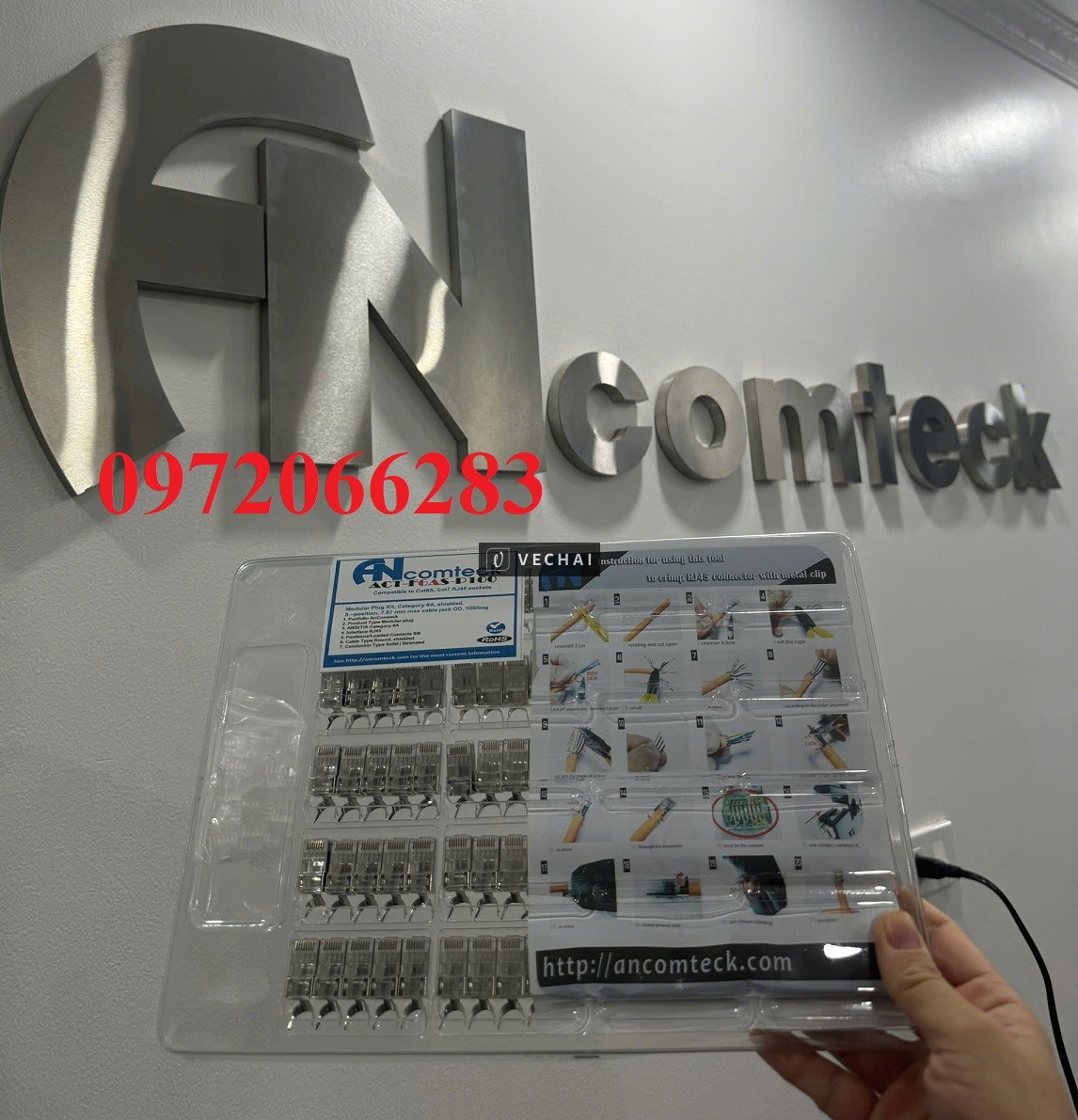 Đầu bấm mạng CAT6A chống nhiễu FTP ACT-F6AS-P100