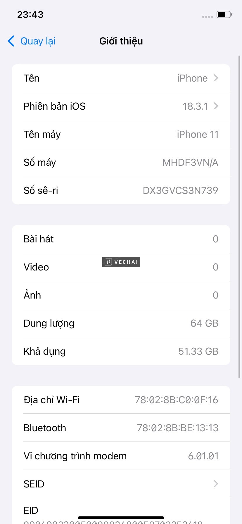 IPHONE 11 64GB CHÍNH HÃNG VN/A FULLBOX FULL PK  – Bản chính hãng VNA Tiện lợi lắp đc 2 sim (1sim vật