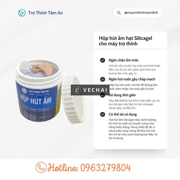 Hút ẩm đúng cách cho máy trợ thính