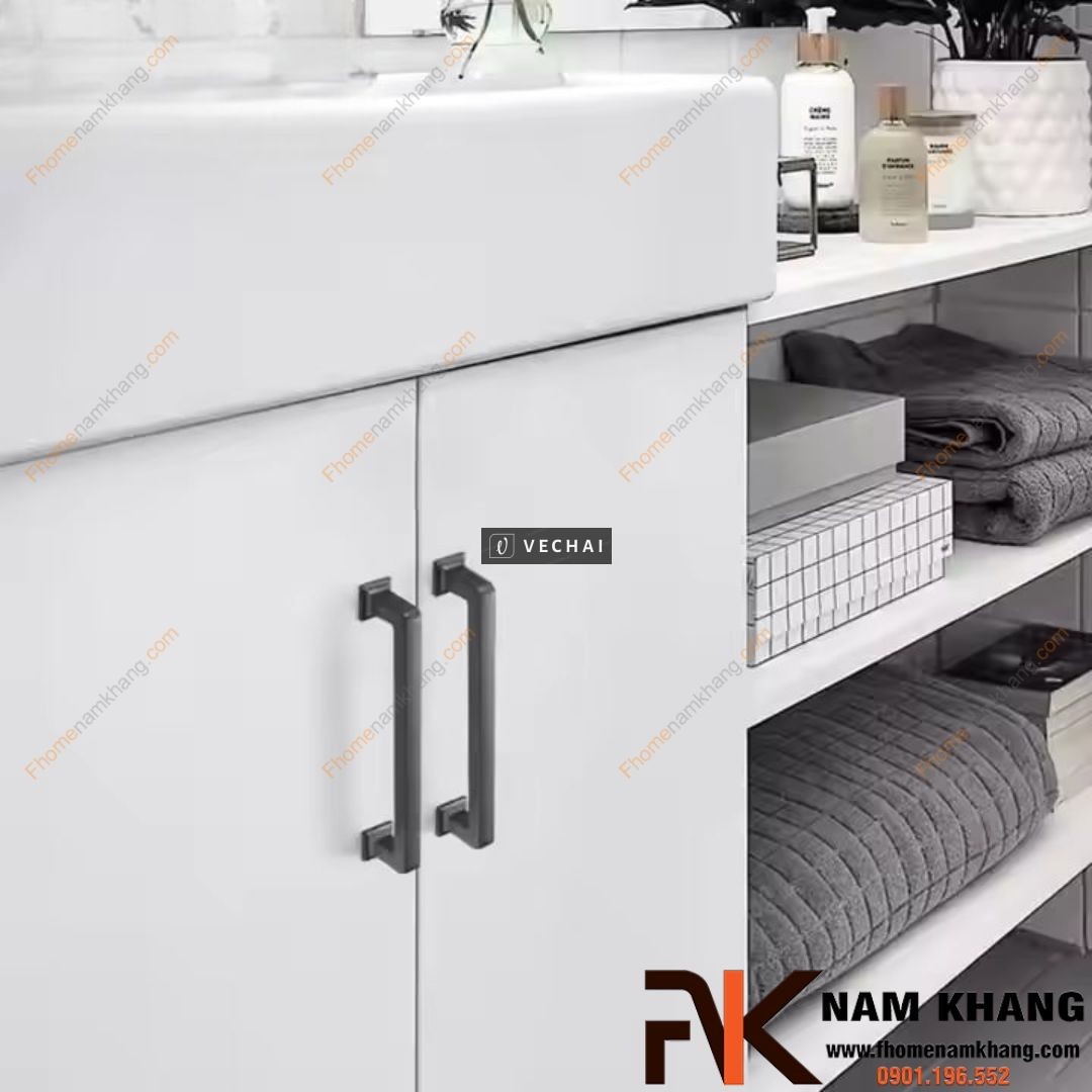 Tay nắm tủ thanh vuông cao cấp NK404 | Zalo 0901 196 552