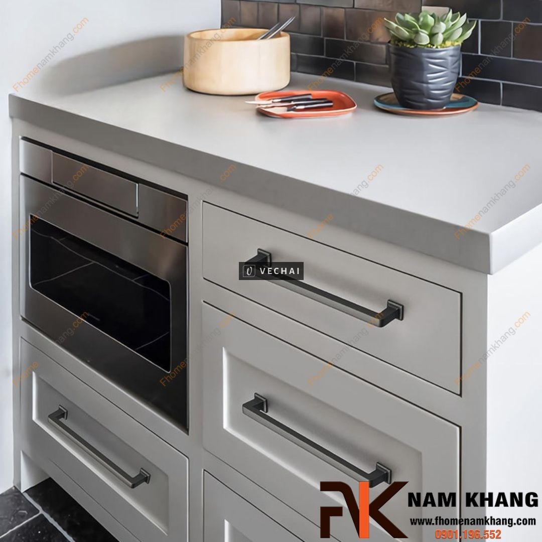 Tay nắm tủ thanh vuông cao cấp NK404 | Zalo 0901 196 552