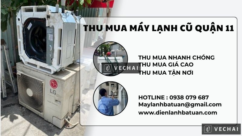 Thu mua xác máy lạnh cũ quận 11 giá cao
