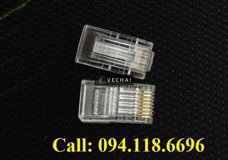 Hạt mạng CommScope RJ45 Cat6/Cat5E,Hạt công nghiệp CAT6A không dùng TOOL Ancomteck giá tốt