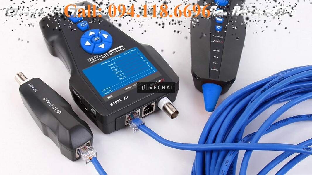 Máy test dây mạng NF-8601S, kết xuất kết quả ra máy tính