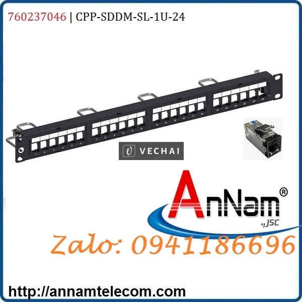 Sẵn kho Thanh đấu nối mạng Cat6A chống nhiễu loại 24,48 cổng, cáp thang máy