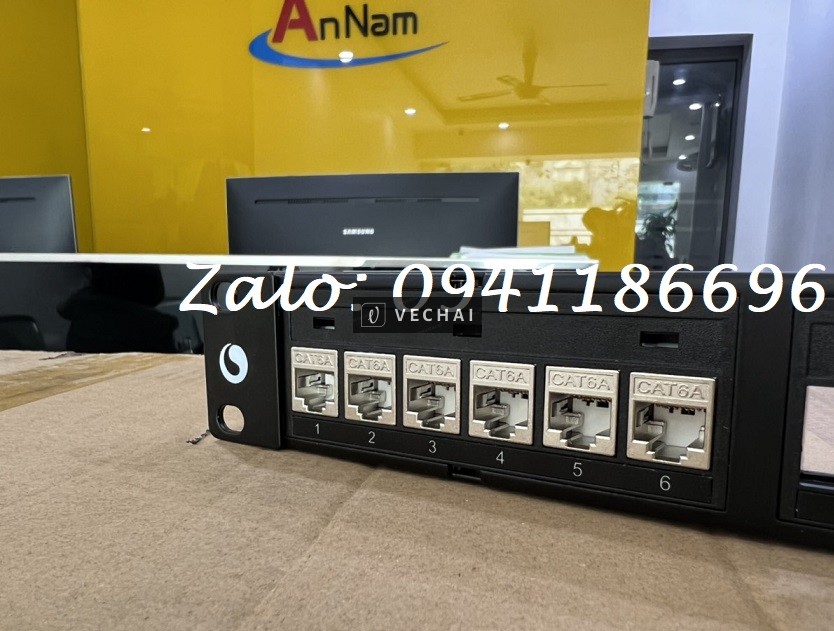 Sẵn kho Thanh đấu nối mạng Cat6A chống nhiễu loại 24,48 cổng, cáp thang máy