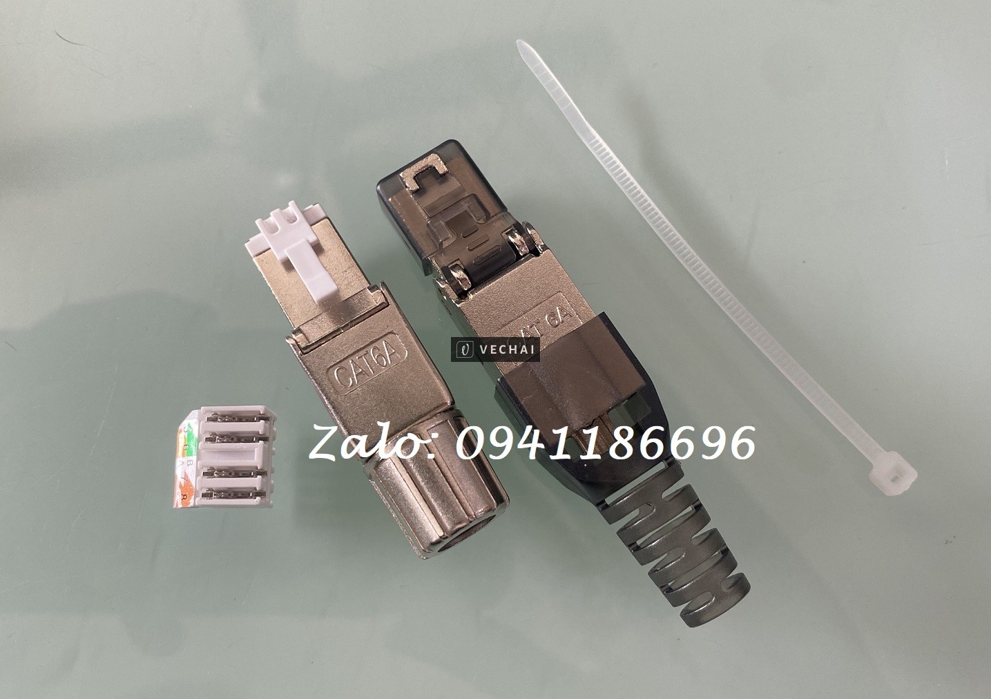 Hạt công nghiệp CAT6A không dùng TOOL Ancomteck mã ACT-S6A-UK, Dây cáp Lan Cat8 SFTP sẵn kho