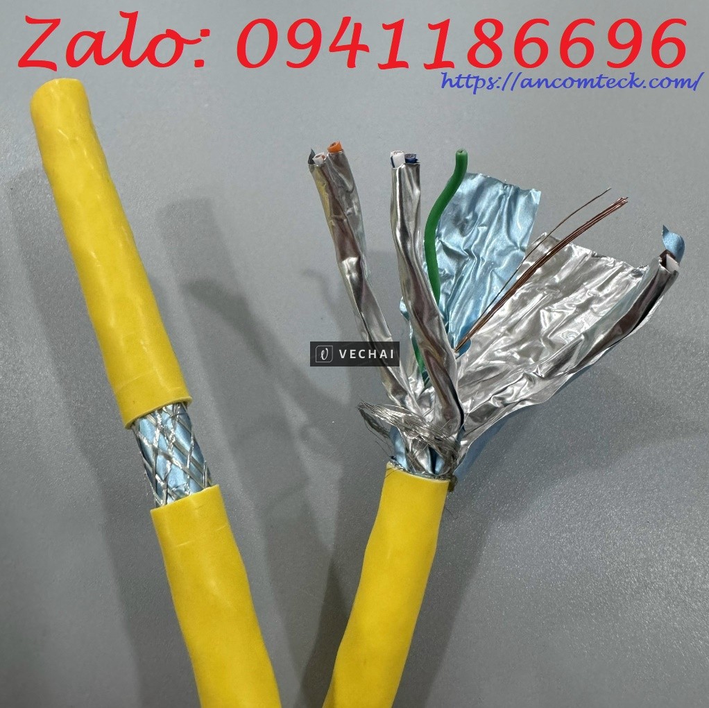 Phân phối Cáp Mạng LAN Cat8 SFTP xoắn đôi được bảo vệ kép, CMR 40G, Đồng nguyên khối 23AWG sẵn kho