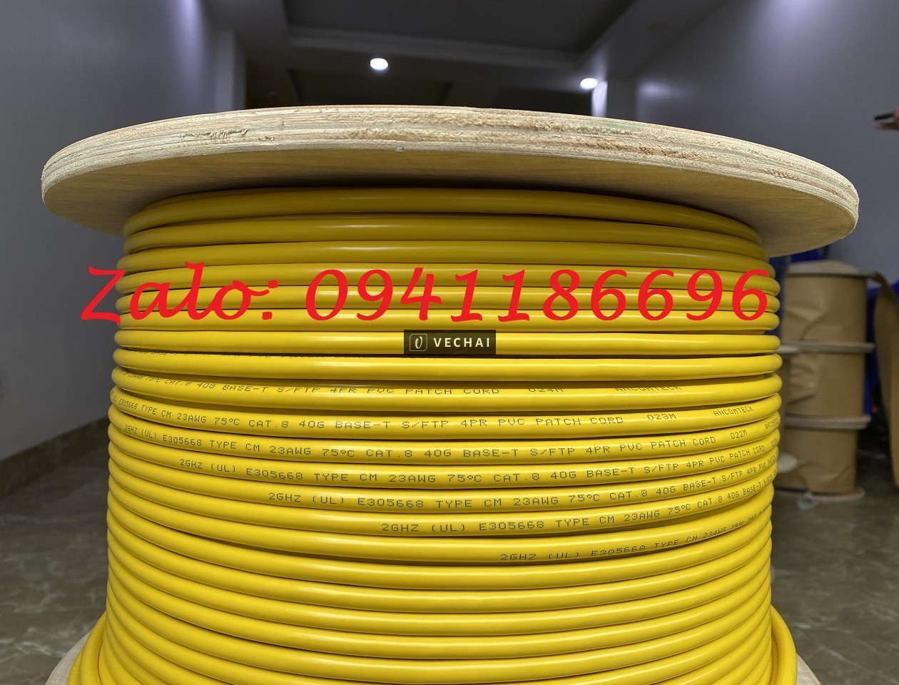 Annam phân phối độc quyền dây cáp mạng Cat8 SFTP 23AWG tốc độ 40G 2000MHz mã  ACT-8SFTP- BULK305YL