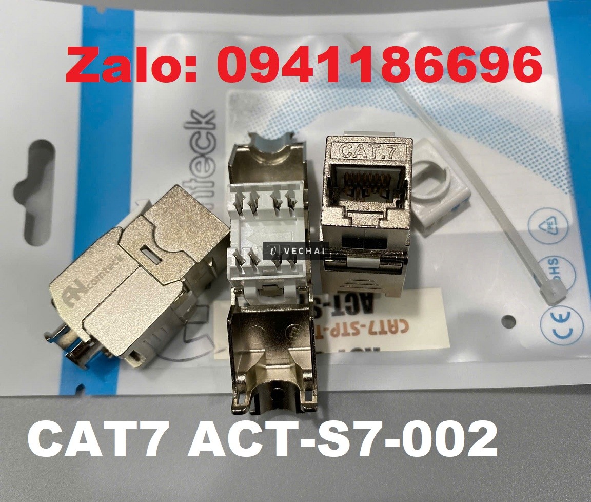 Ổ cắm mạng cat7 STP , Mudule CAT7 ACT-S7-002 chính hãng Ancomteck