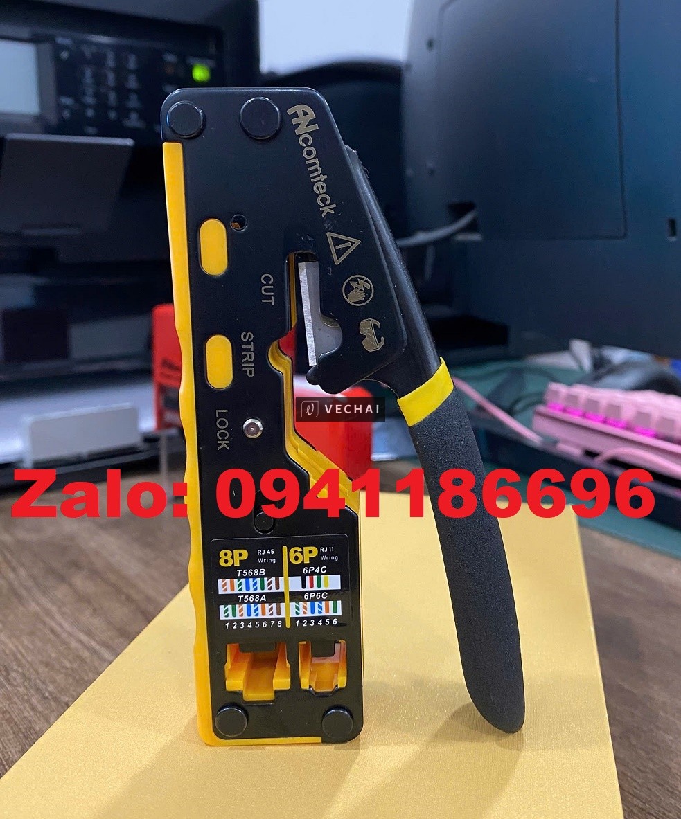 Kìm Bấm Hạt Mạng Xuyên Thấu RJ45 , ACT-TK7066 Ancomteck