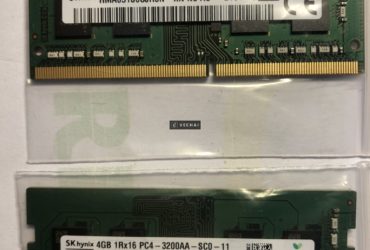 Thanh lý 2 thanh ram laptop ddr4, 4g bus 3200. Hàng bóc may