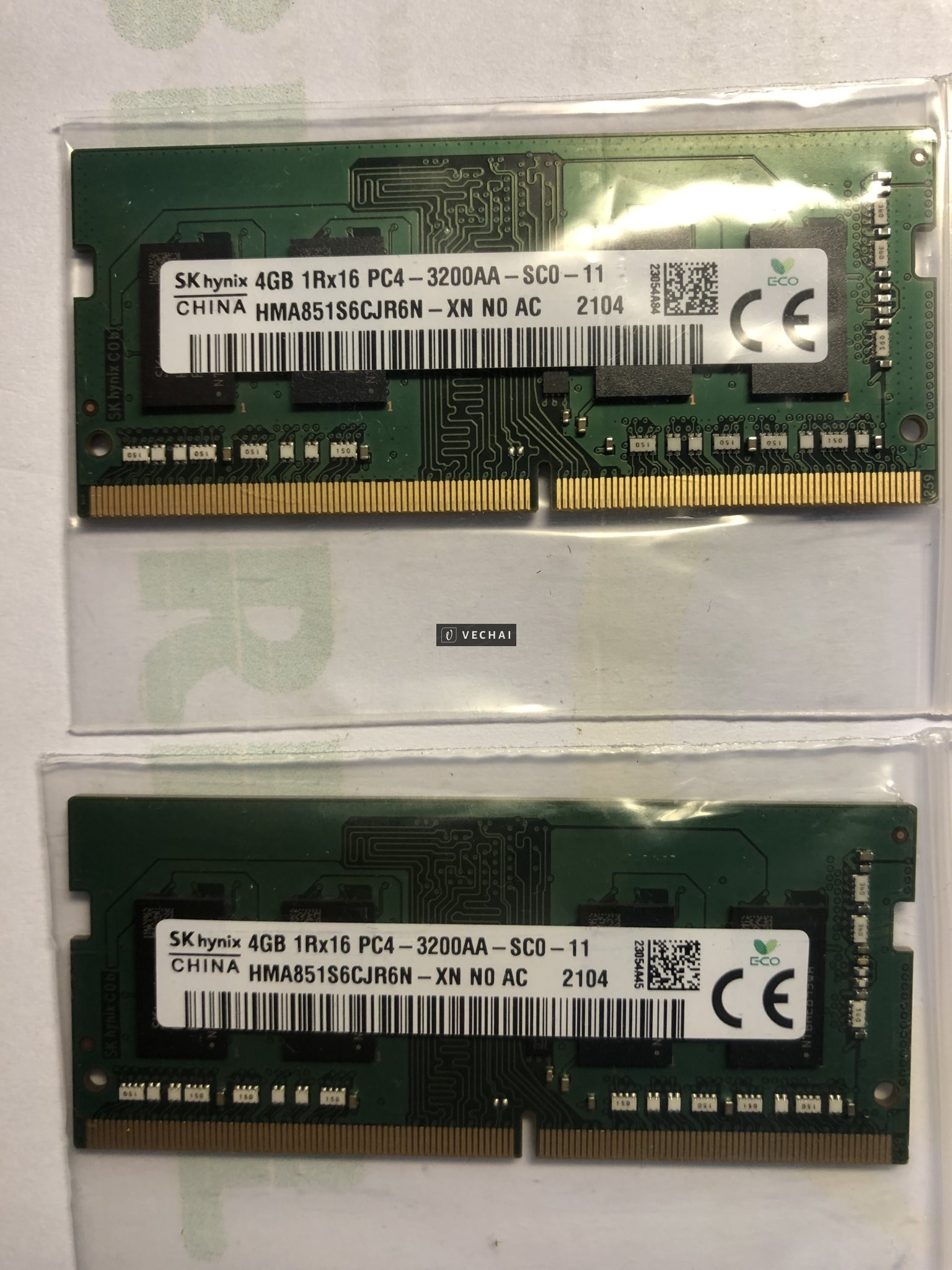 Thanh lý 2 thanh ram laptop ddr4, 4g bus 3200. Hàng bóc may