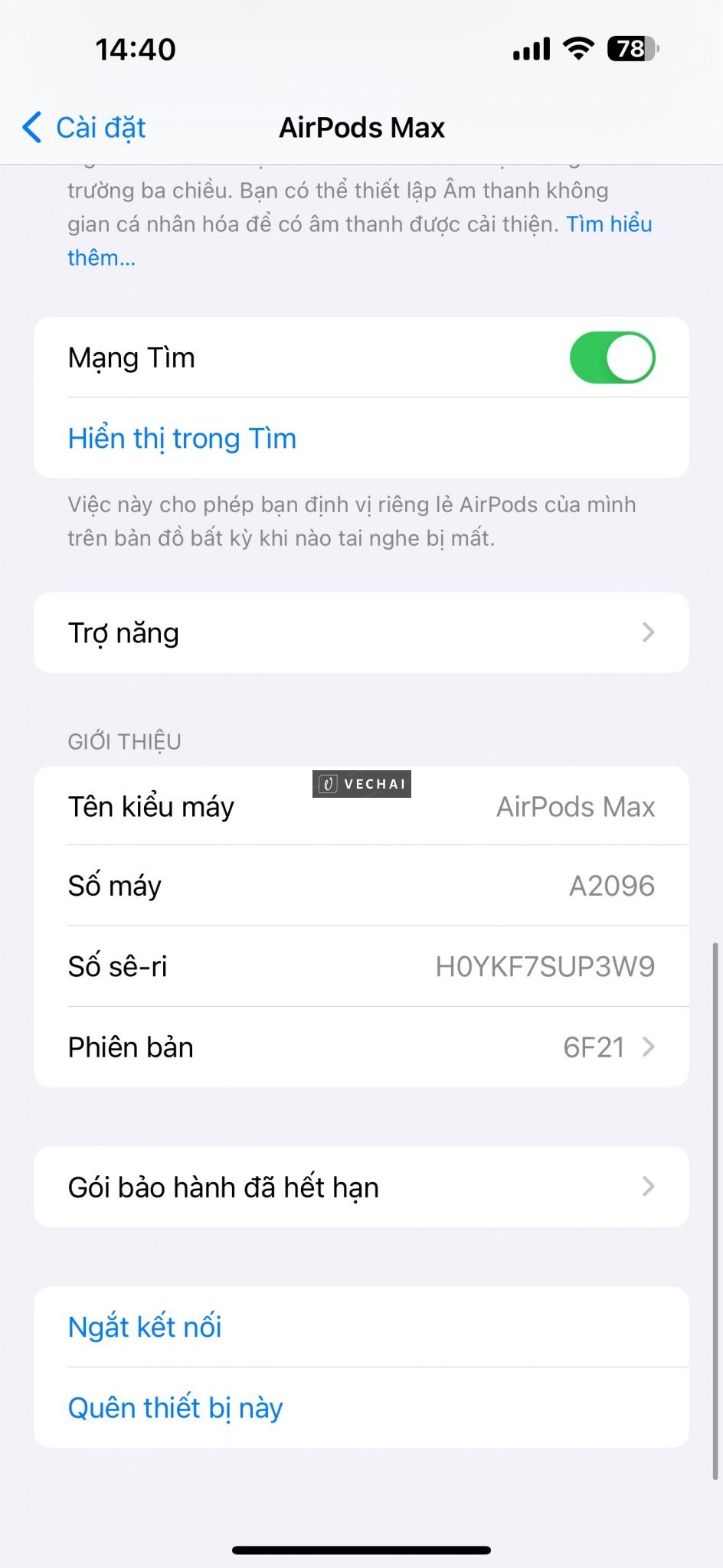 AIRPODS MAX CHÍNH HÃNG APPLE NGOẠI HÌNH ĐẸP KENG DÙNG ÍT – Rất ít sử dụng nên còn như mới – Nút vặn