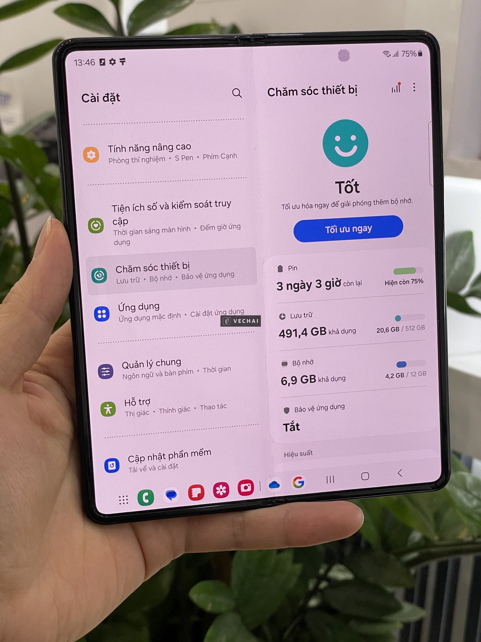 thanh lý cây Fold 3 512gb qte esim giá 6trxx