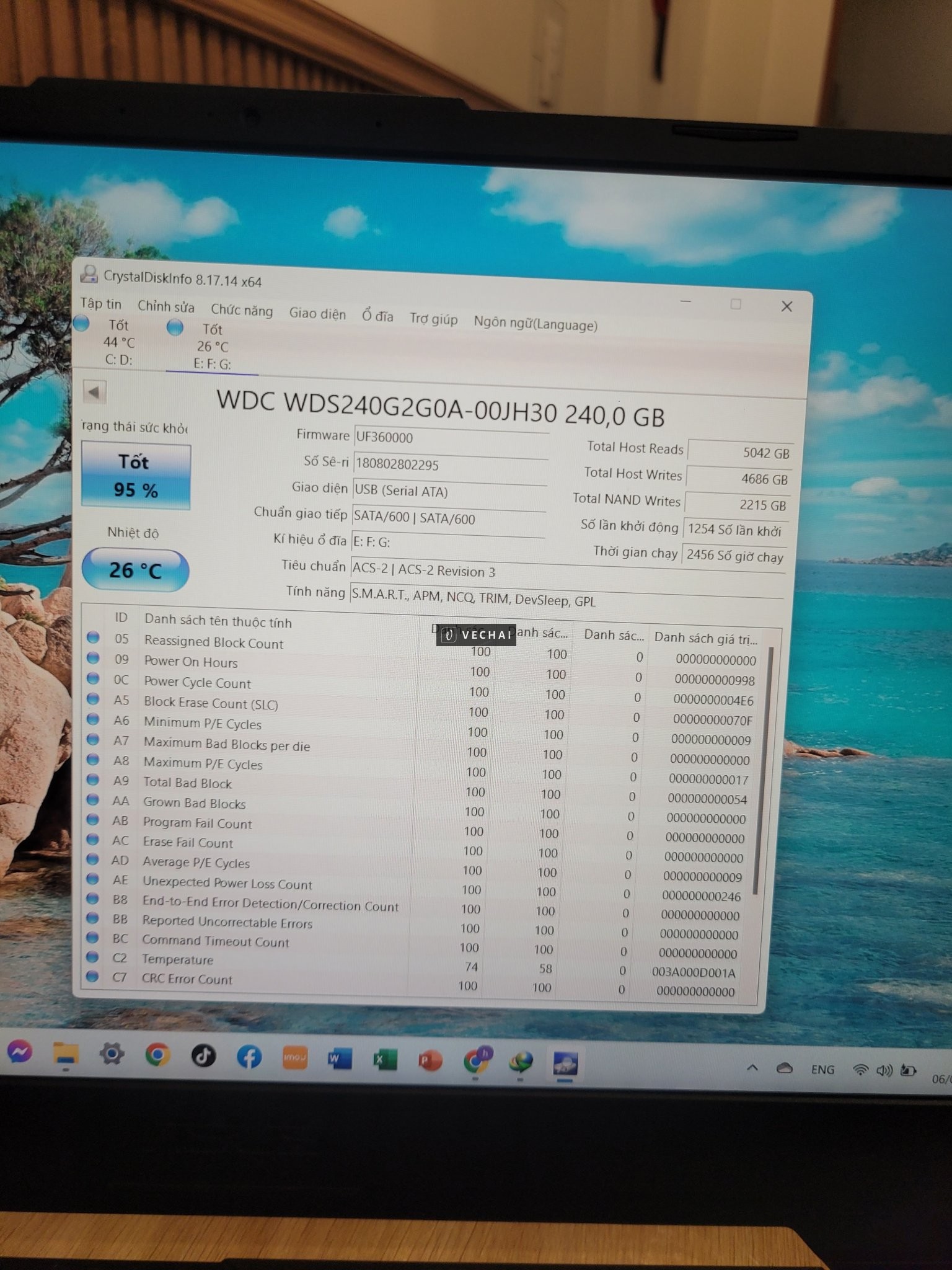Thanh lý gấp 4 ổ ssd 240gb