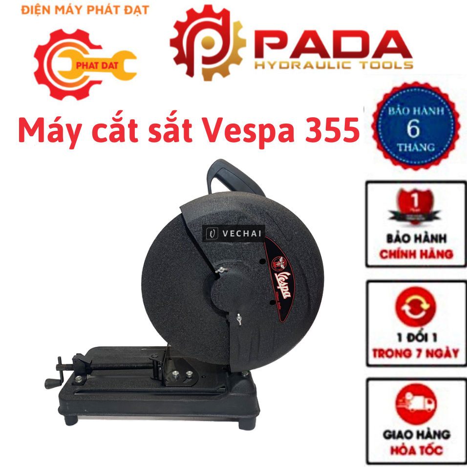 Máy cắt sắt bàn Vespa VS-355 – Công suất 2500W, Lưỡi 355mm