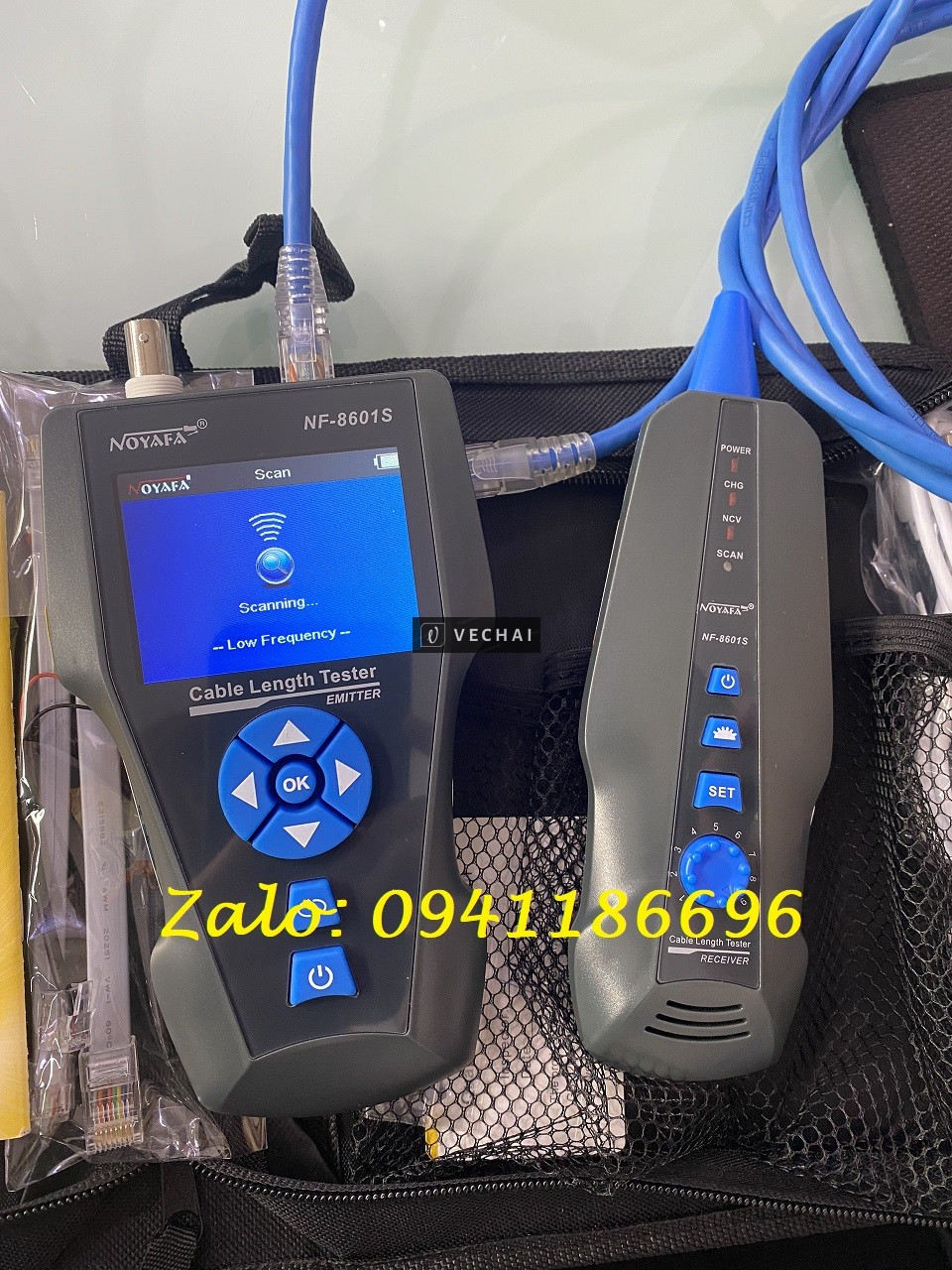 Máy test dây mạng Noyafa NF-8601S Test mạng POE Đa Chức Năng, kết xuất kết quả ra máy tính