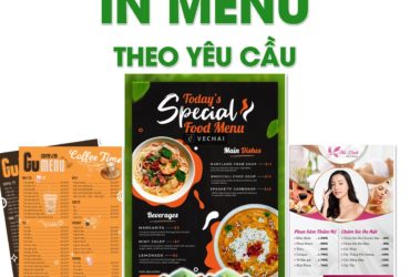 Dịch Vụ In Menu Theo Yêu Cầu A4 A5 A6 – Bền Đẹp