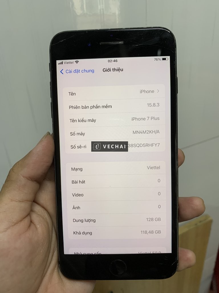 Bán Iphone 7 plus 128gb nứt kính