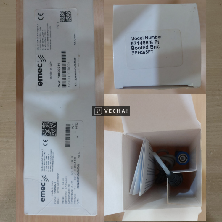 Đầu dò pH, sensor pH, Cảm biến pH hãng EMEC Italy, Model EPHS