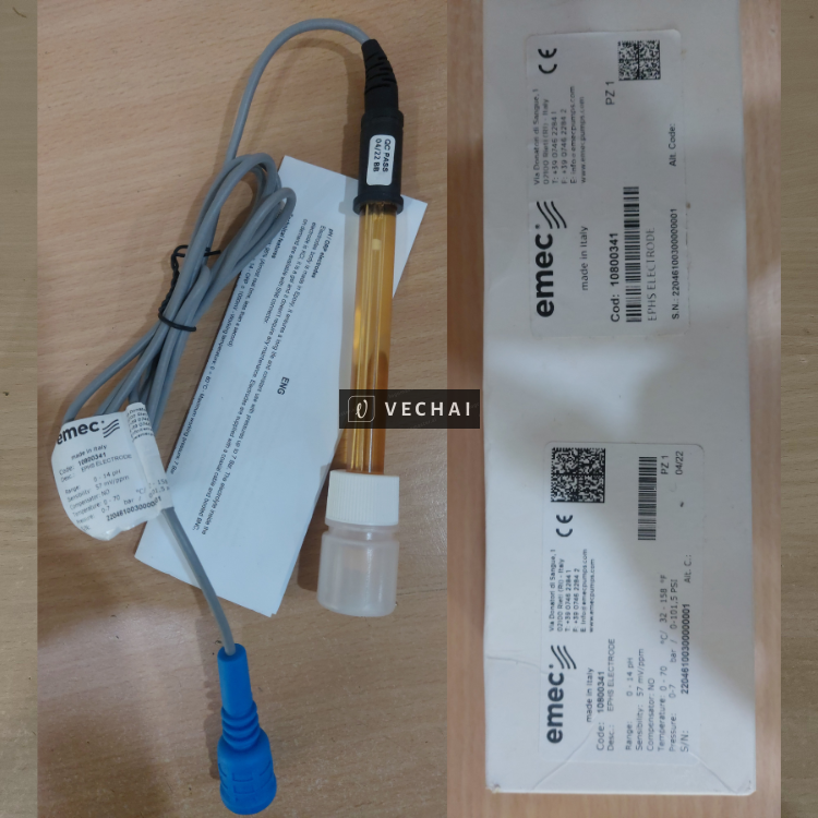Đầu dò pH, sensor pH, Cảm biến pH hãng EMEC Italy, Model EPHS