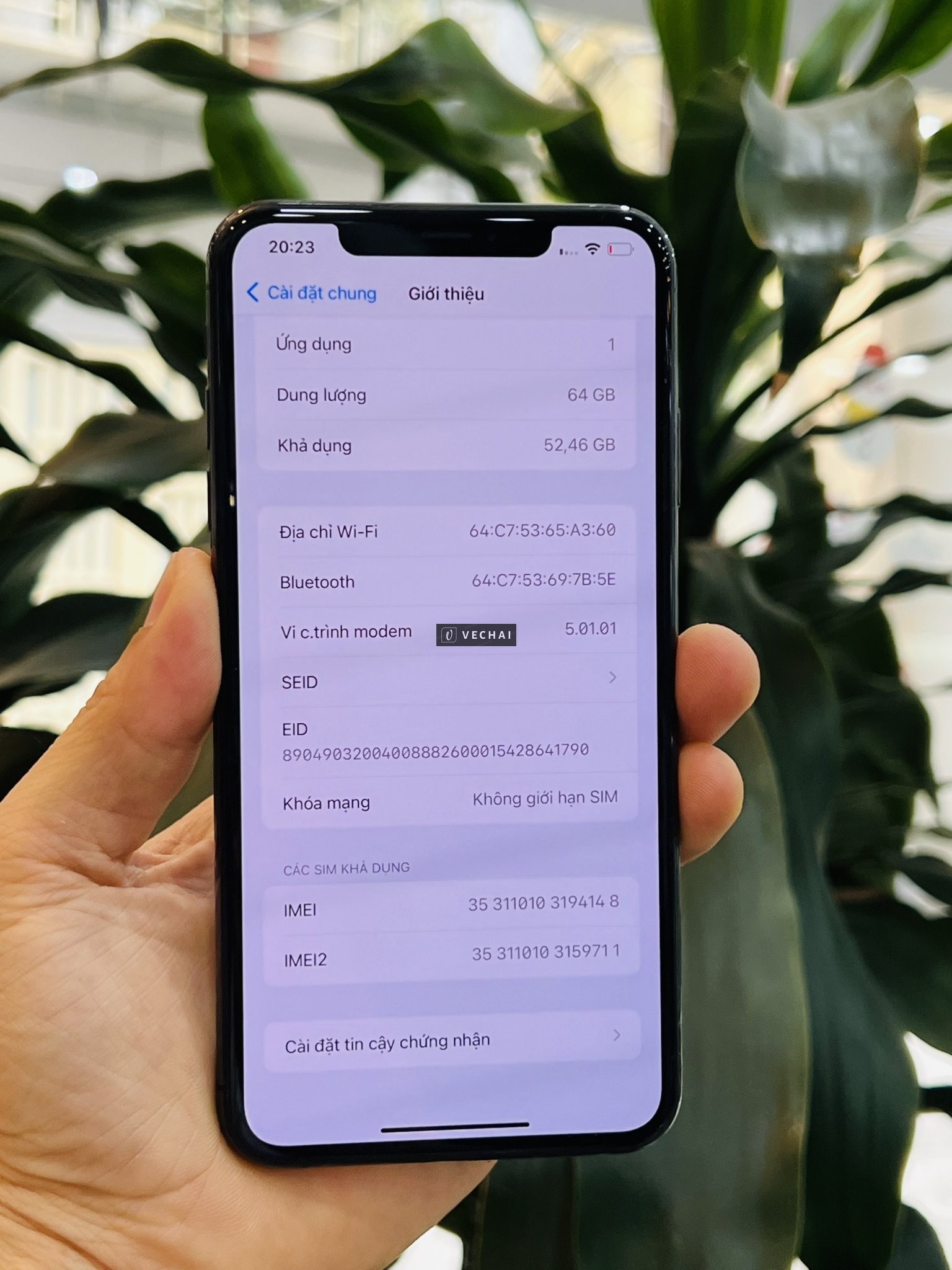 IPHONE XS MAX 64G QUỐC TẾ MỸ LLA Pin 100% – Bản Quốc Tế cắm sim là sử dụng ( 1 sim vật lý và 1 eSim)
