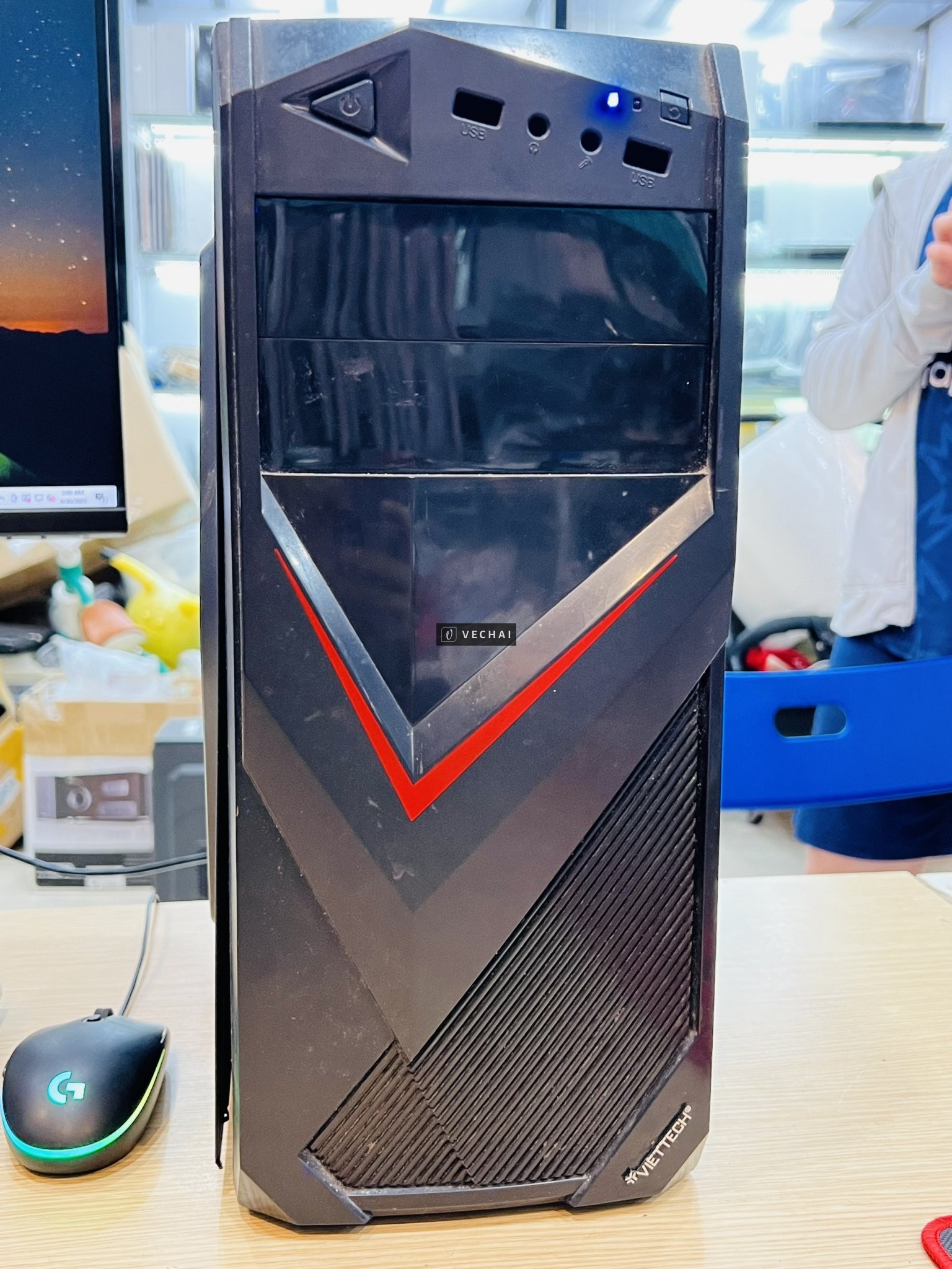 E pass lại bộ case văn phòng, nghe nhạc xem phim: Case chip intel G2020 Ram 4Gb SSD 128Gb  – main H6