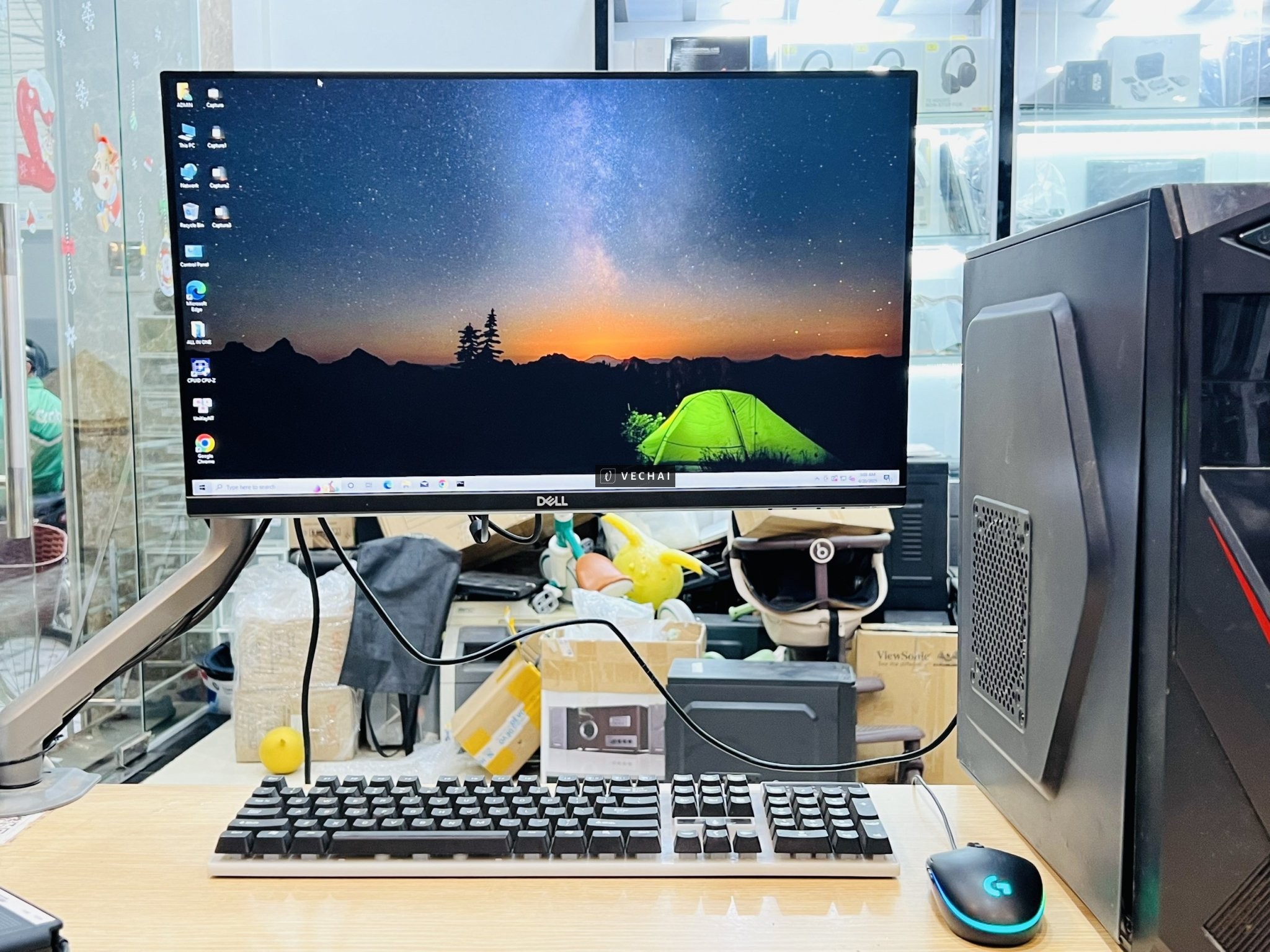 E pass lại bộ case văn phòng, nghe nhạc xem phim: Case chip intel G2020 Ram 4Gb SSD 128Gb  – main H6