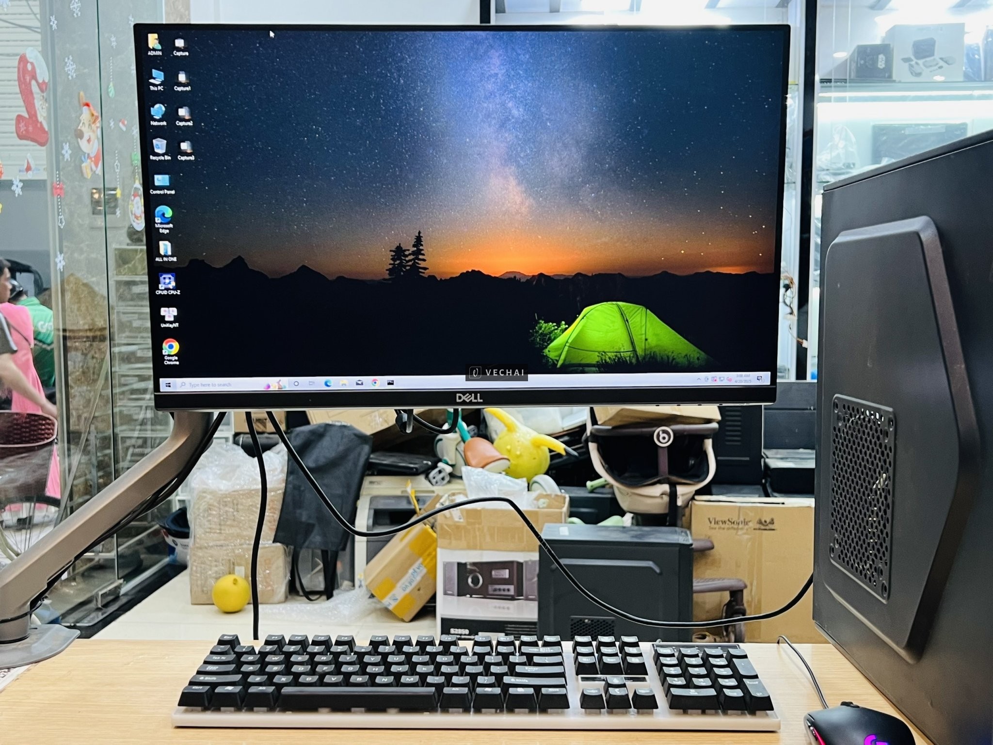 E pass lại bộ case văn phòng, nghe nhạc xem phim: Case chip intel G2020 Ram 4Gb SSD 128Gb  – main H6