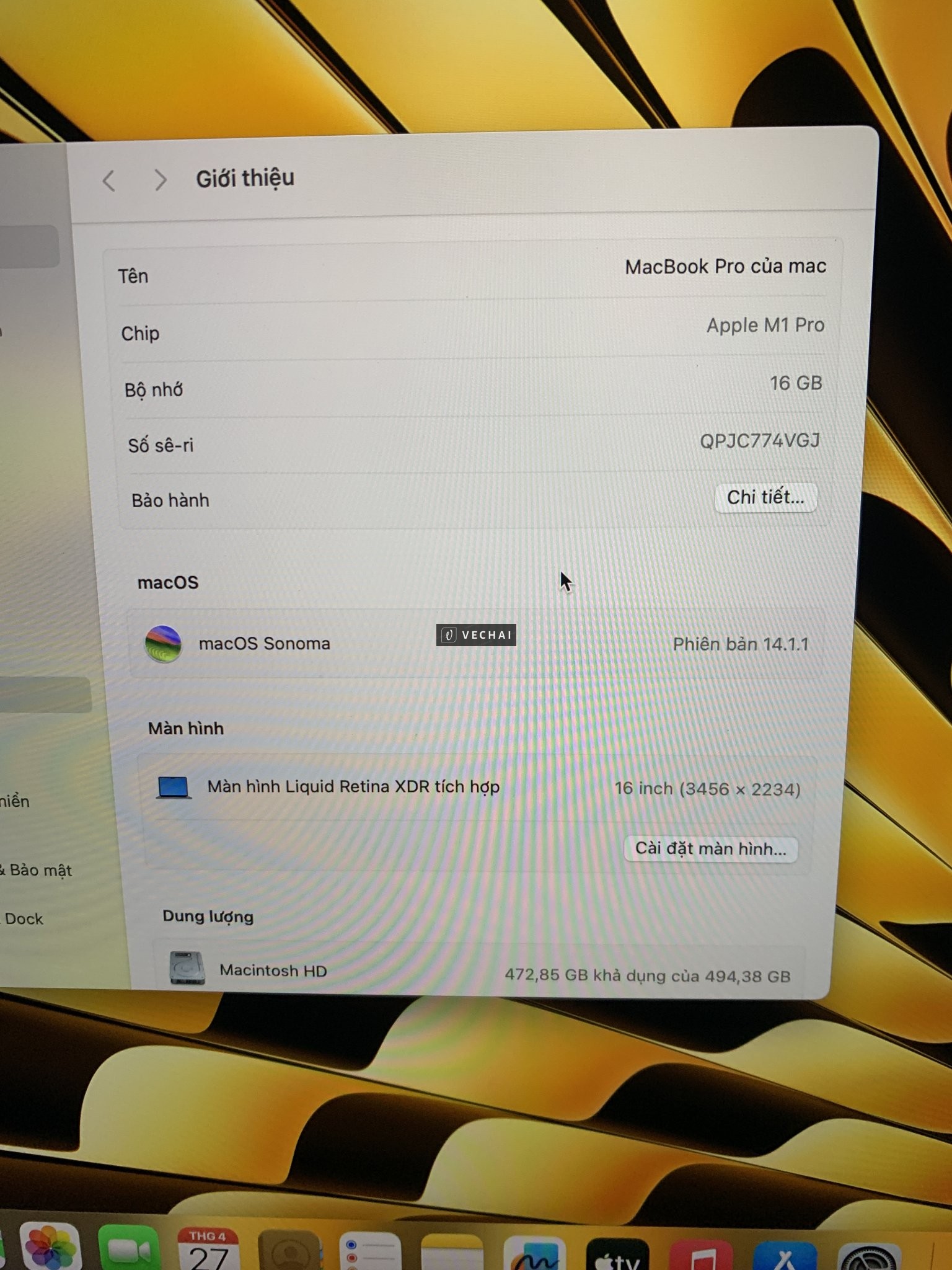 Cần bán macbook pro 16inch M1 pro