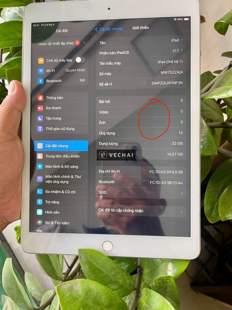 Bán Ipad gen7 32g wifi