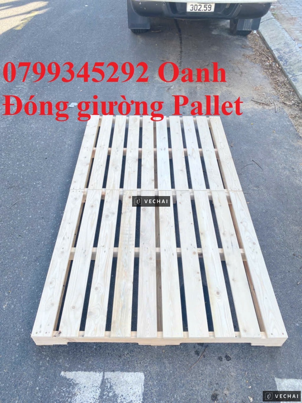 Thanh lý giường pallet gỗ đẹp, chắc chắn – 0799345292