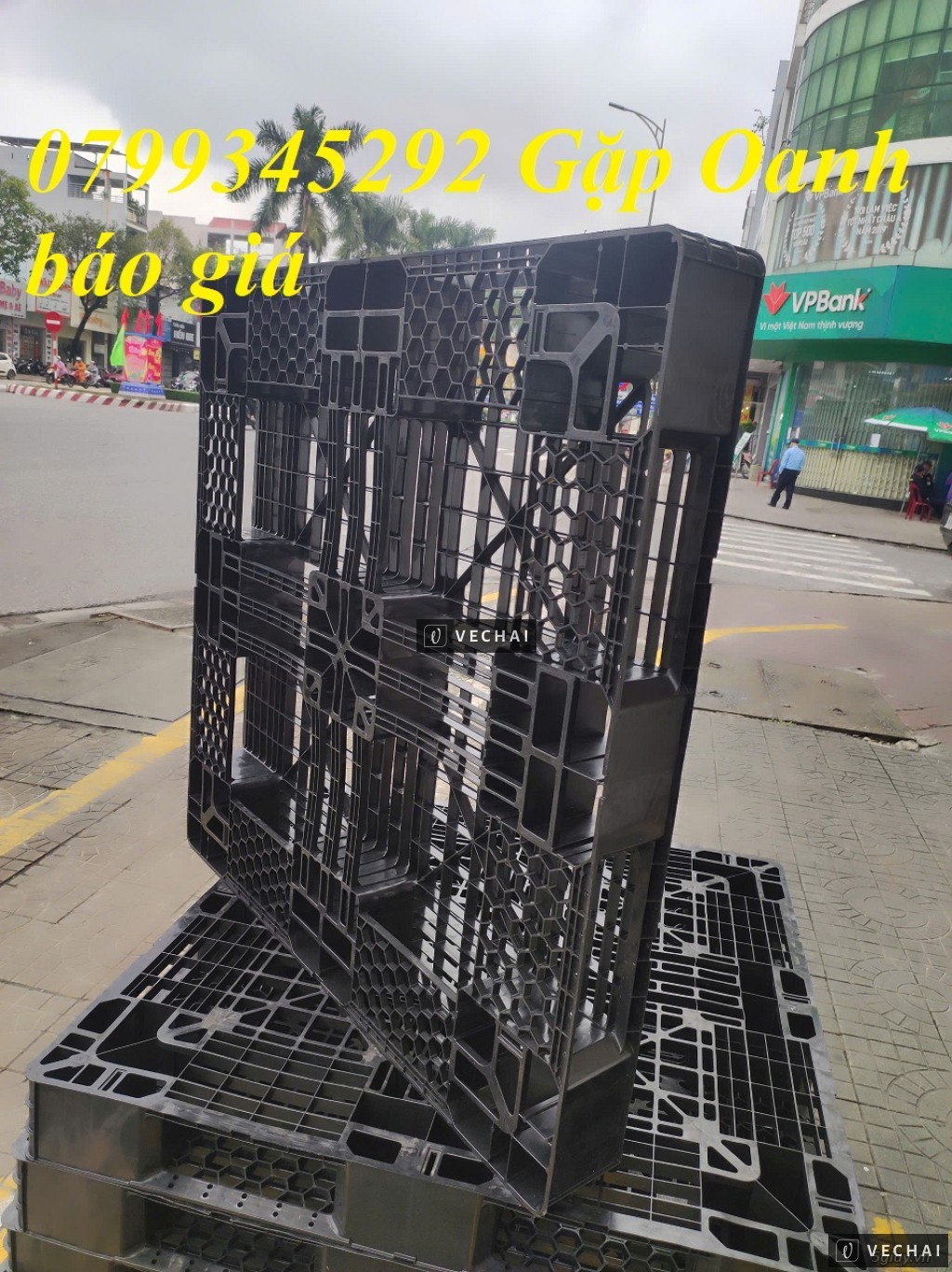 Thanh lý pallet nhựa Quảng Trị cho kho nông sản mùa mưa – LH 0799.345.
