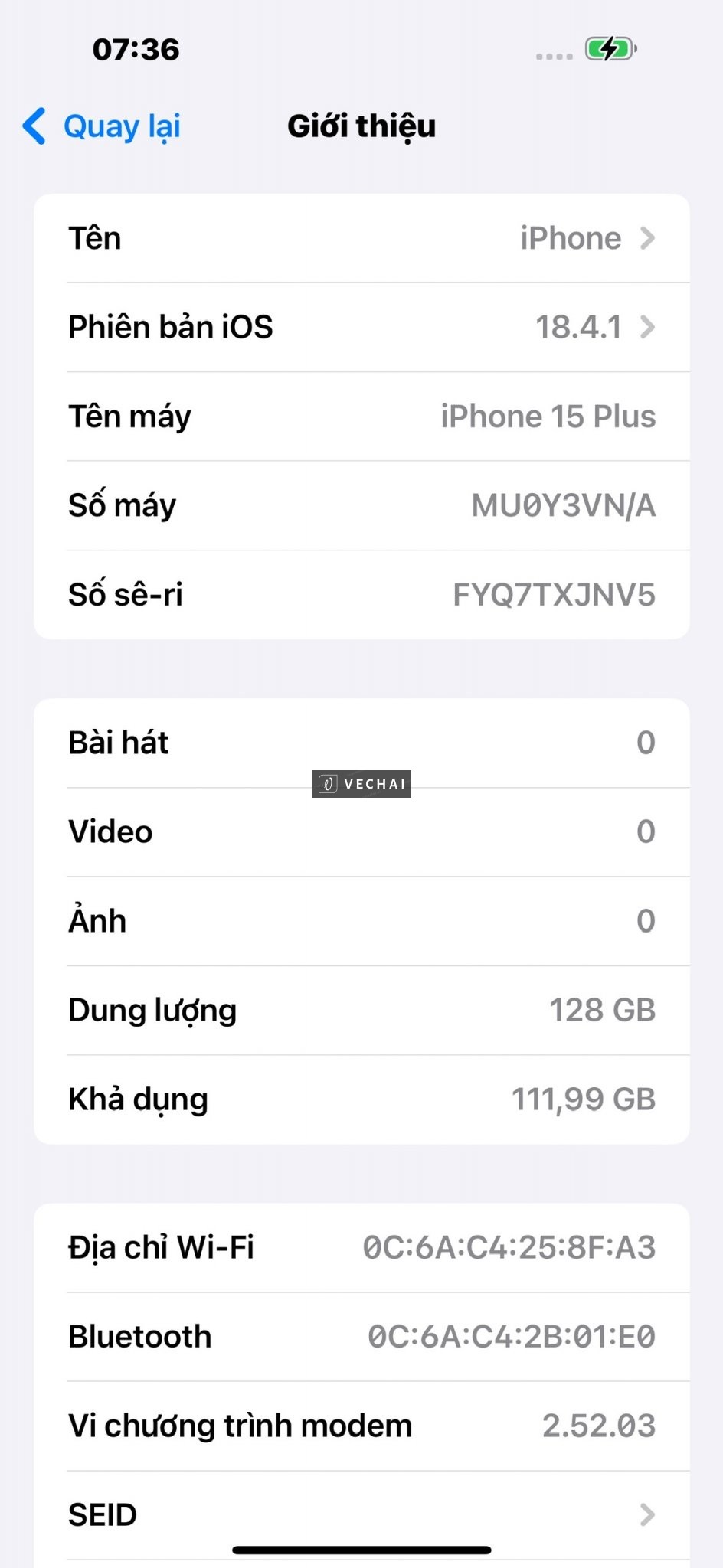 Cần Thanh Lý iPhone 15 Plus – 128GB Màu Đen – 14tr990k