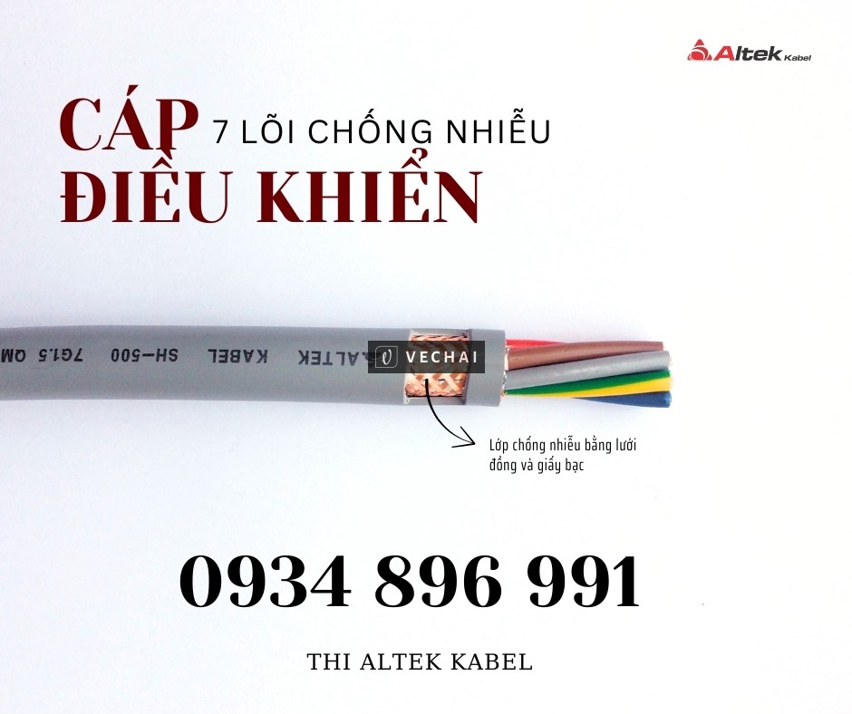 Cáp Điều Khiển Chống Nhiễu 7×0.5mm² Altek Kabel | Giá Tốt Hà Nội – Đà Nẵng– HCM