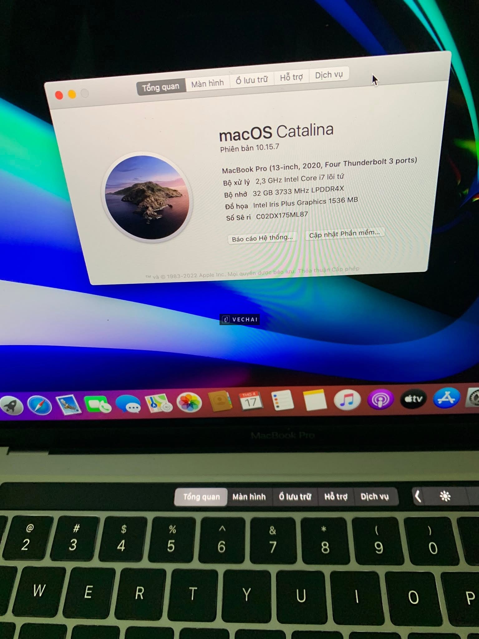 Thanh lý macbook pro 2020 ram 32gb/1Tb ổ cứng