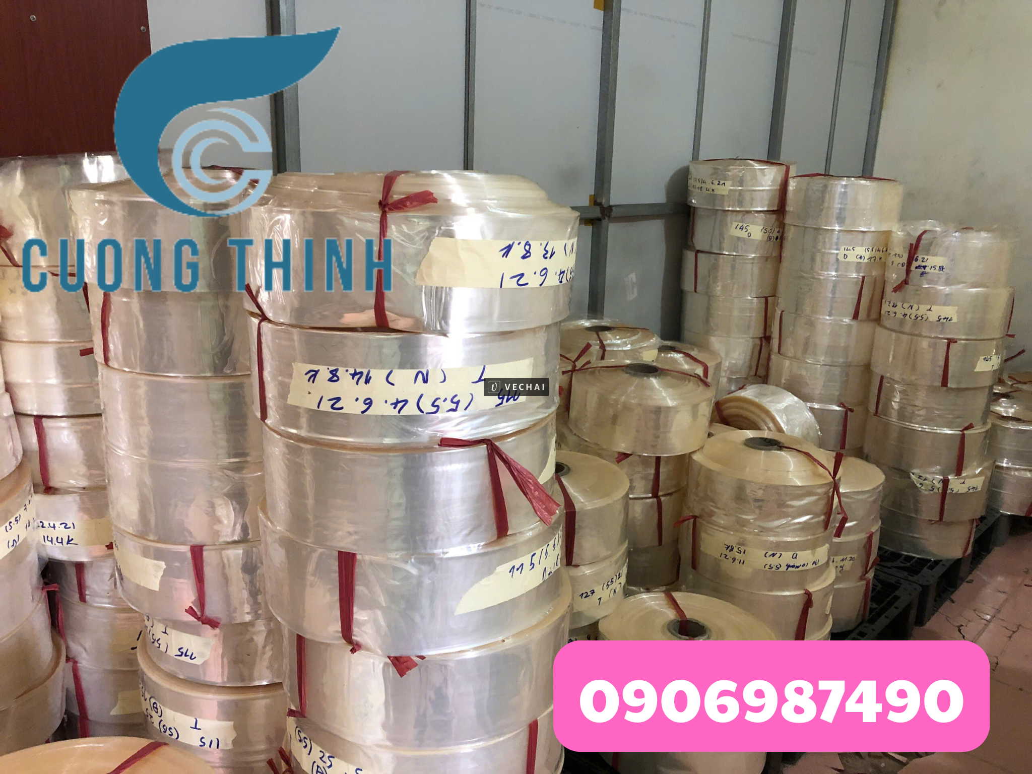 Màng co PVC ép cong, bo tròn, màng co giỏ quà tết