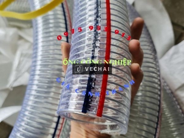 Ống nhựa mềm lõi thép phi 27, ống nhựa xoắn kẽm dẫn xăng dầu