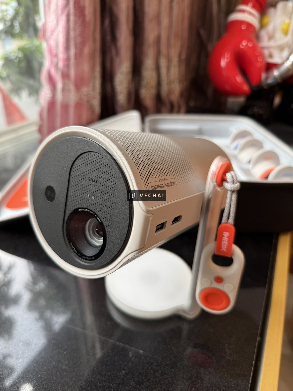 Cần pass máy chiếu thông minh Xgmini Play 6 full phụ kiện kèm 4 lens, tặng kèm túi chống sốc