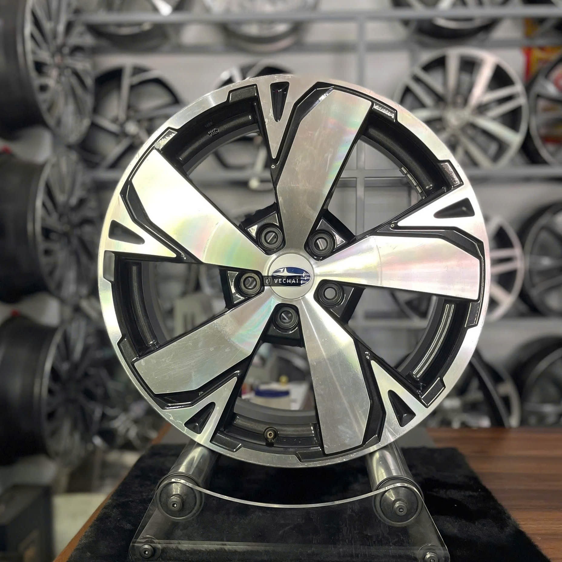 bộ mâm zin subaru forester 18 inch theo xe đẹp ken