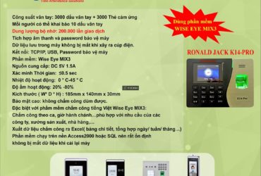 Phân phối các dòng máy chấm công khuôn mặt, vân tay, thẻ giá cạnh tranh