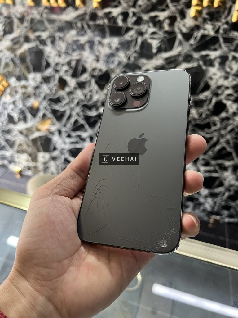 Bán bán cây 14promax lock nguyên zin full hư màn lưng nứt pin 86%