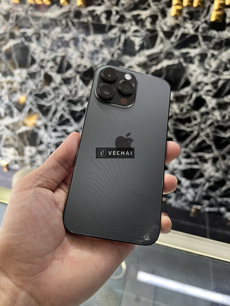 Bán bán cây 14promax lock nguyên zin full hư màn lưng nứt pin 86%