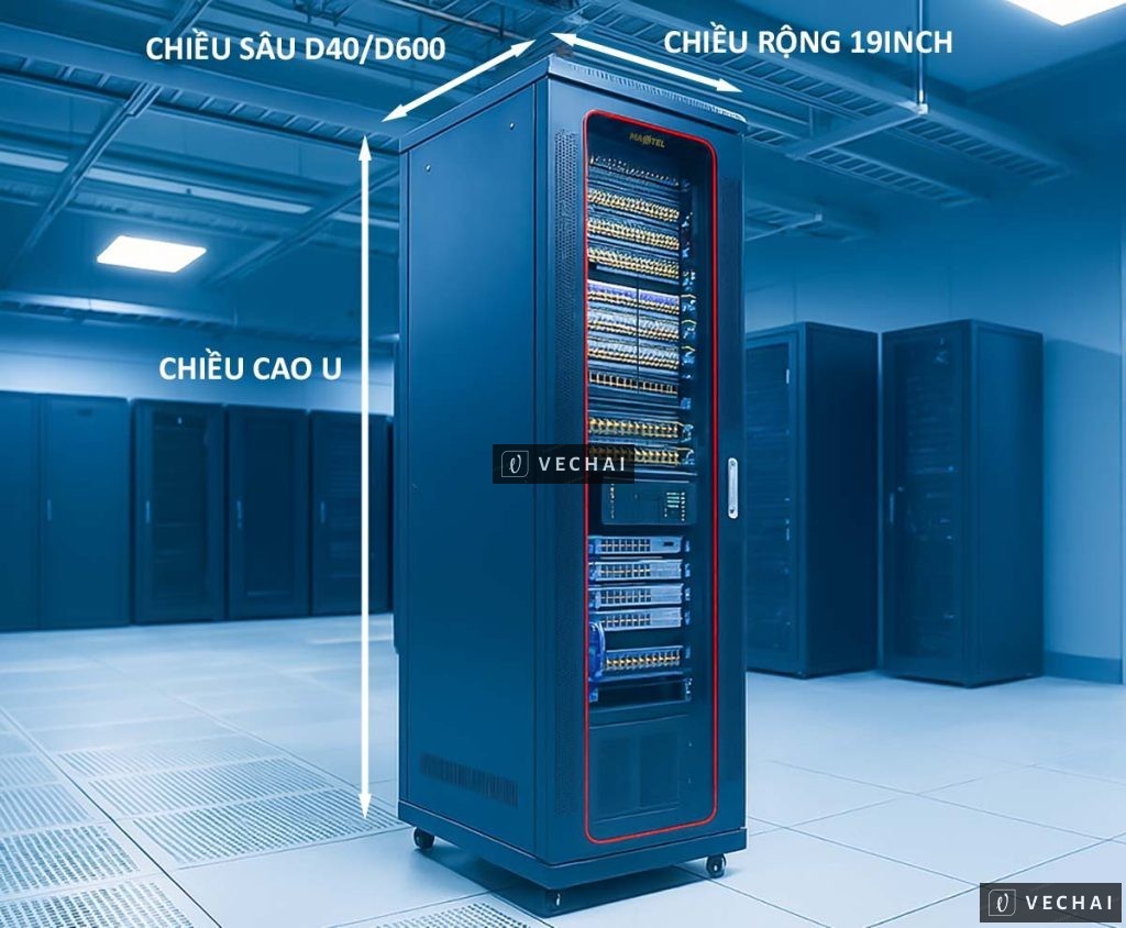 Thông số kích thước tủ rack – Yếu tố quyết định trong quản lý hạ tầng
