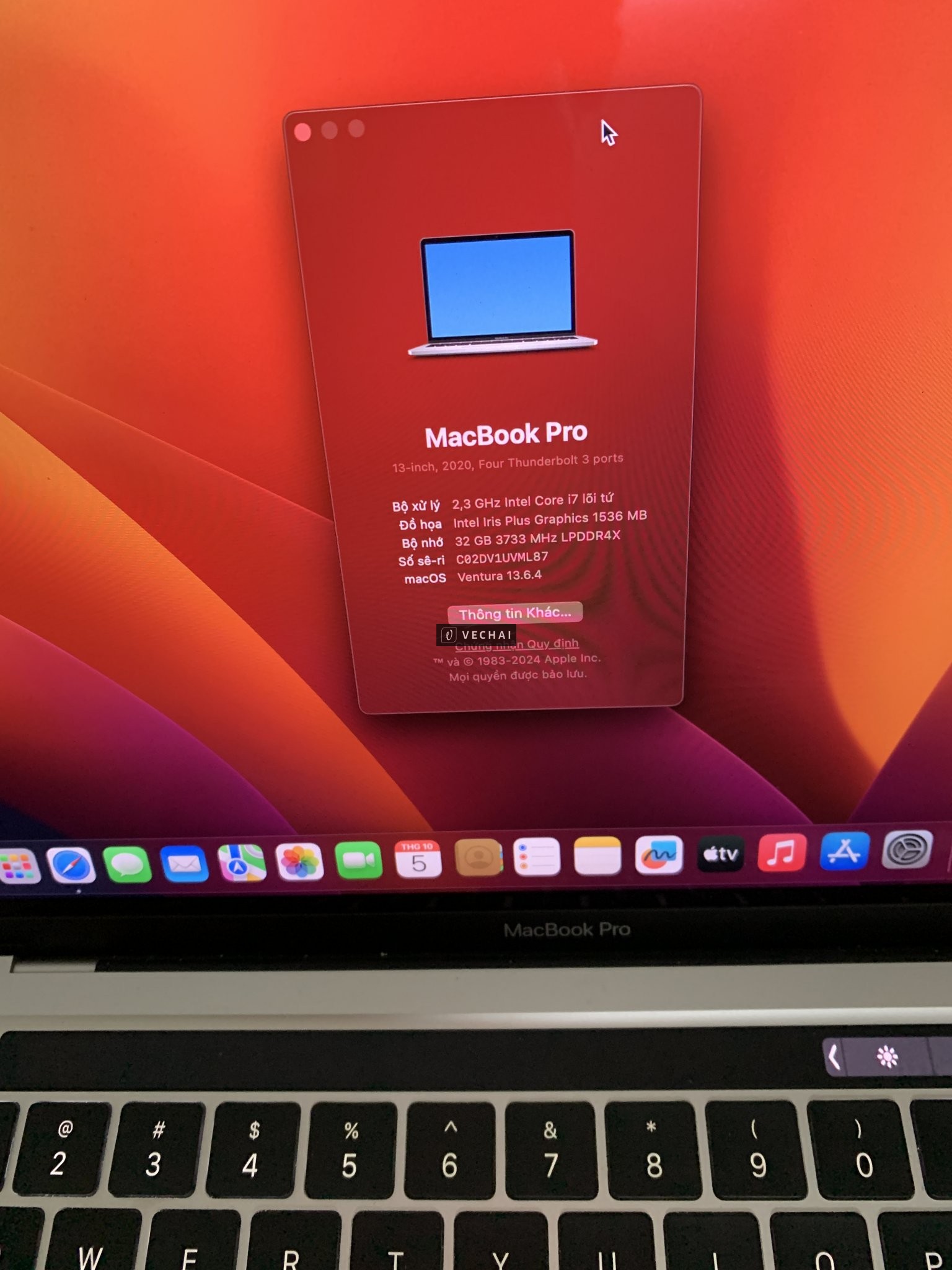 Thanh lý macbook pro 2020 32gb ram