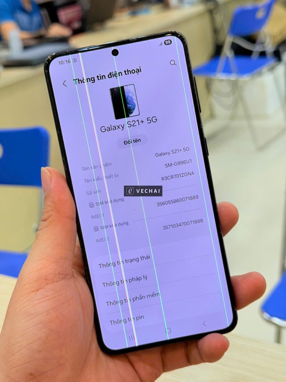 SAMSUNG S21 PLUS 5G 8/128GB THANH LÝ GIÁ RẺ CHO ANH EM SỬ DỤNG – Tình trạng có sọc màn hình như ảnh